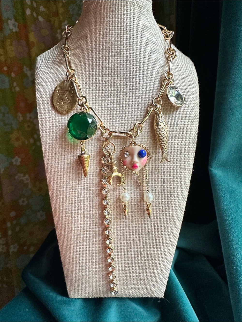 age of aquarius handmade charm necklace